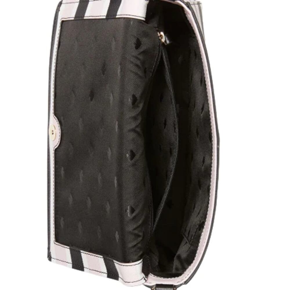 Kate Spade Black and Pink Striped Crossbody Bag - Picture 3 of 9